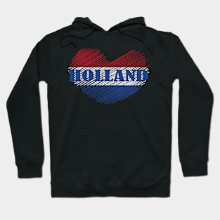 Netherlands Holland Heart Flag Design Hoodie